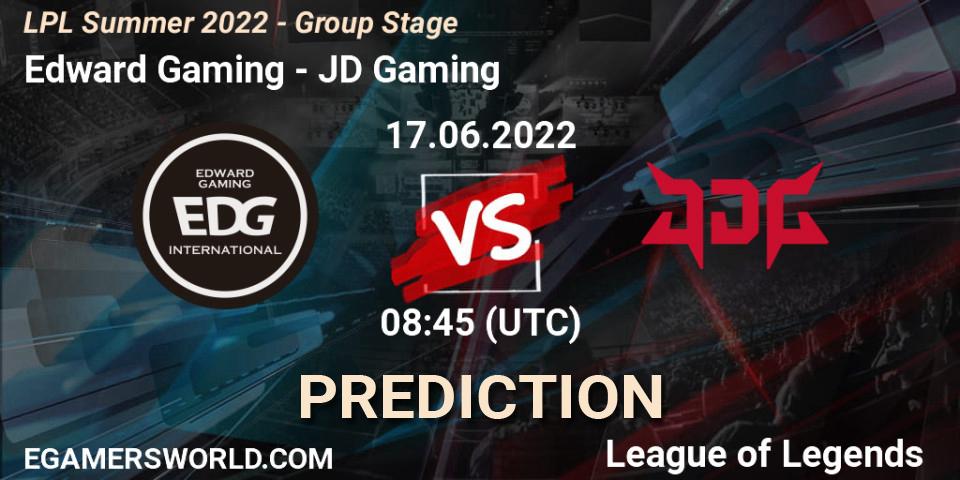 Edward Gaming - JD Gaming: прогноз. 17.06.2022 at 09:00, LoL, LPL Summer 2022 - Group Stage