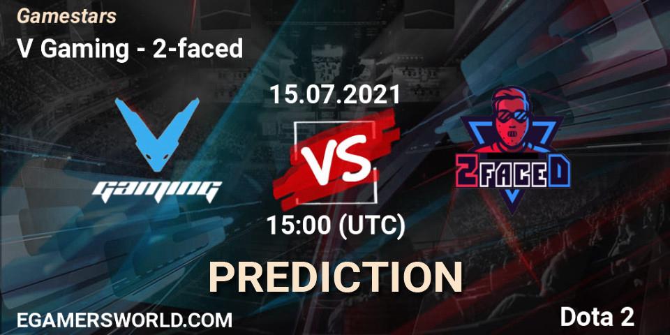 V Gaming - 2-faced: прогноз. 15.07.2021 at 14:57, Dota 2, Gamestars