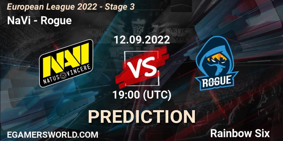 NaVi - Rogue: прогноз. 12.09.22, Rainbow Six, European League 2022 - Stage 3
