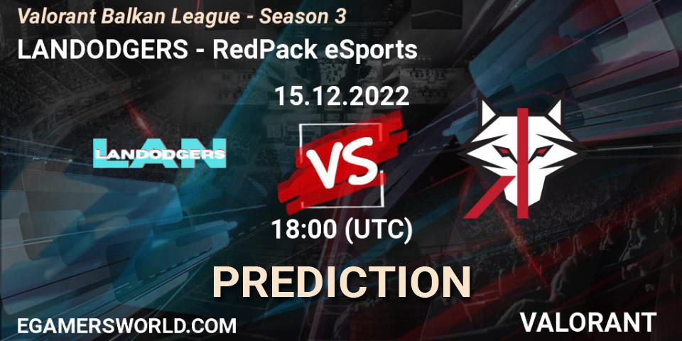 LANDODGERS - RedPack eSports: прогноз. 15.12.22, VALORANT, Valorant Balkan League - Season 3
