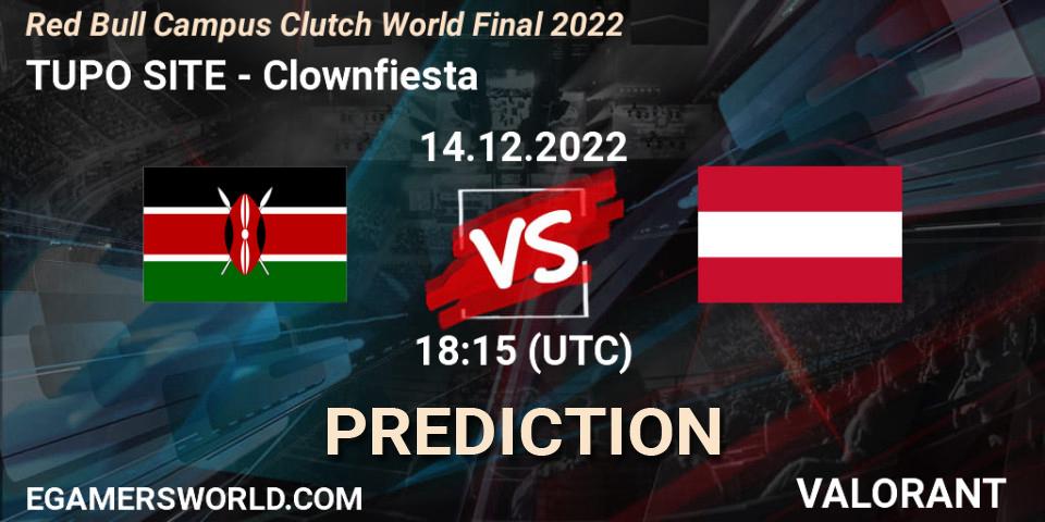 TUPO SITE - Clownfiesta: прогноз. 14.12.2022 at 18:15, VALORANT, Red Bull Campus Clutch World Final 2022