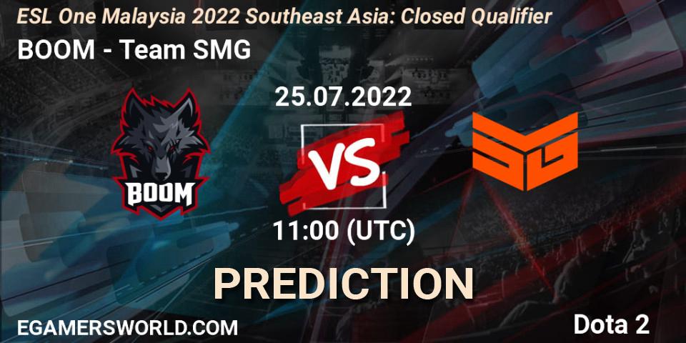 BOOM - Team SMG: прогноз. 25.07.2022 at 09:02, Dota 2, ESL One Malaysia 2022 Southeast Asia: Closed Qualifier