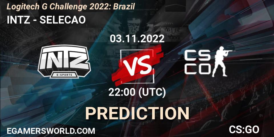 INTZ - SELECAO: прогноз. 03.11.2022 at 22:00, Counter-Strike (CS2), Logitech G Challenge 2022: Brazil