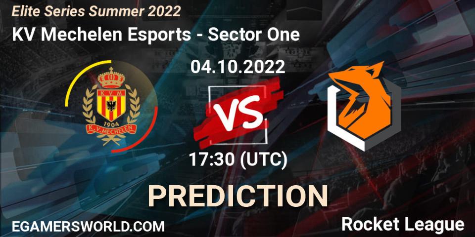 KV Mechelen Esports - Sector One: прогноз. 04.10.2022 at 17:30, Rocket League, Elite Series Summer 2022