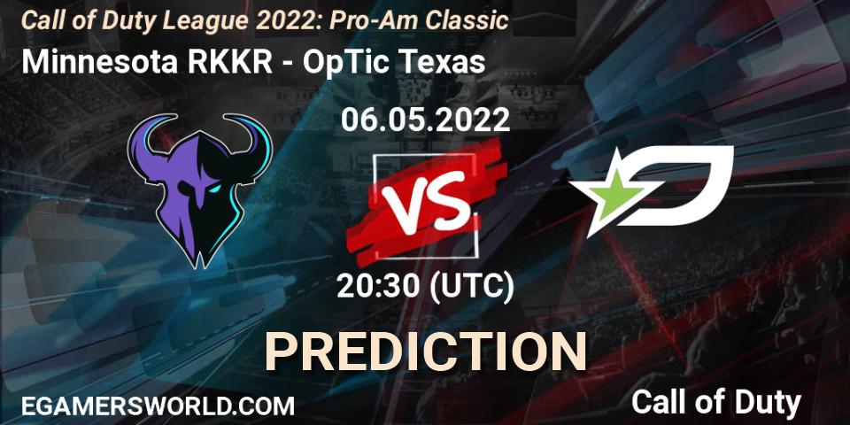 Minnesota RØKKR - OpTic Texas: прогноз. 06.05.22, Call of Duty, Call of Duty League 2022: Pro-Am Classic
