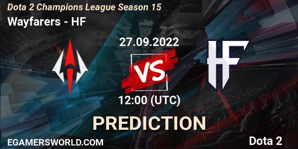 Wayfarers - HF: прогноз. 27.09.2022 at 12:01, Dota 2, Dota 2 Champions League Season 15