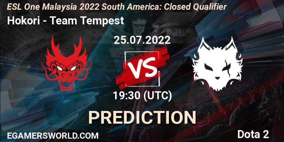 Hokori - Team Tempest: прогноз. 25.07.2022 at 19:36, Dota 2, ESL One Malaysia 2022 South America: Closed Qualifier