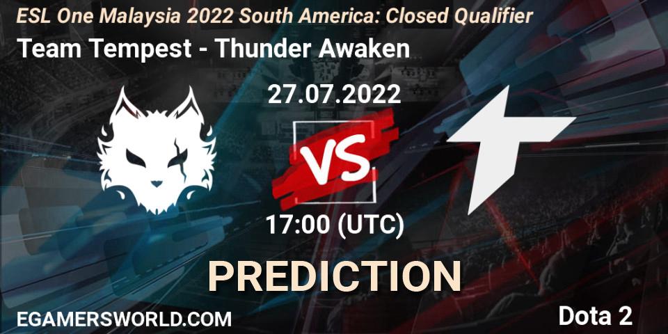 Team Tempest - Thunder Awaken: прогноз. 27.07.2022 at 17:04, Dota 2, ESL One Malaysia 2022 South America: Closed Qualifier