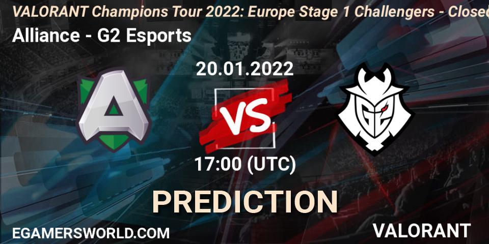 Alliance - G2 Esports: прогноз. 20.01.22, VALORANT, VCT 2022: Europe Stage 1 Challengers - Closed Qualifier 2