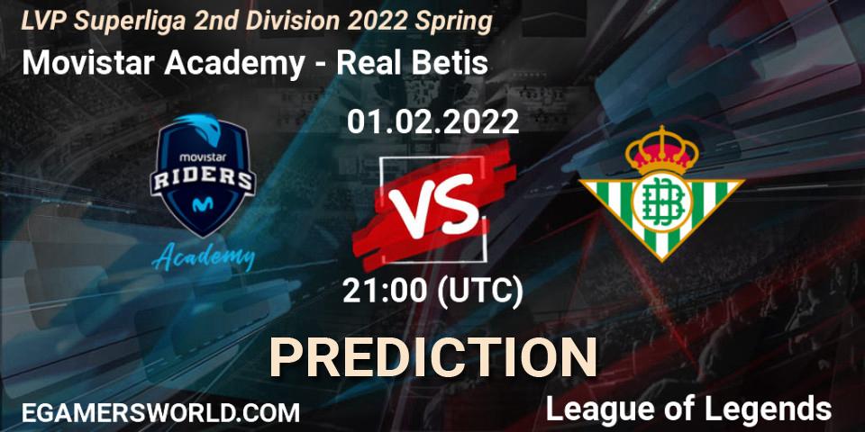 Movistar Academy - Real Betis: прогноз. 01.02.2022 at 17:00, LoL, LVP Superliga 2nd Division 2022 Spring