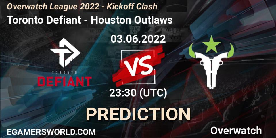 Toronto Defiant - Houston Outlaws: прогноз. 04.06.22, Overwatch, Overwatch League 2022 - Kickoff Clash