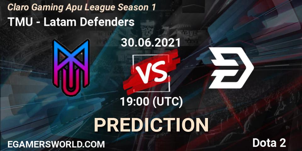 TMU - Latam Defenders: прогноз. 30.06.2021 at 19:10, Dota 2, Claro Gaming Apu League Season 1
