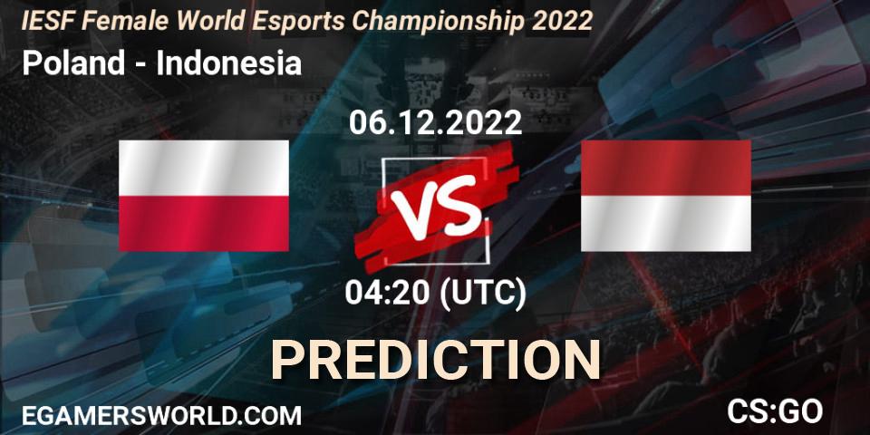 Poland - Indonesia: прогноз. 06.12.2022 at 03:30, Counter-Strike (CS2), IESF Female World Esports Championship 2022