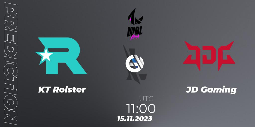 KT Rolster - JD Gaming: прогноз. 15.11.2023 at 11:00, Wild Rift, WRL Asia 2023 - Season 2 - Regular Season