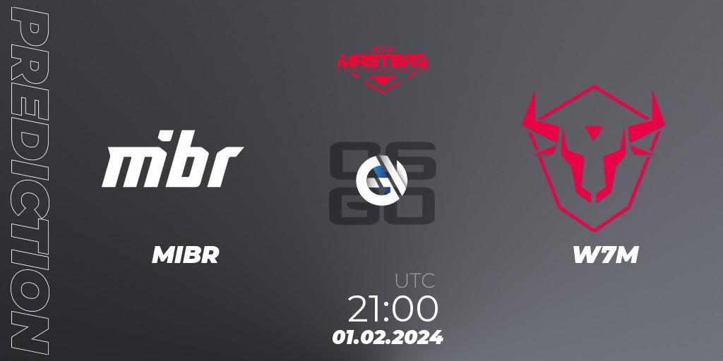 MIBR - W7M: прогноз. 01.02.2024 at 21:00, Counter-Strike (CS2), ACE South American Masters Spring 2024 - A BLAST Premier Qualifier