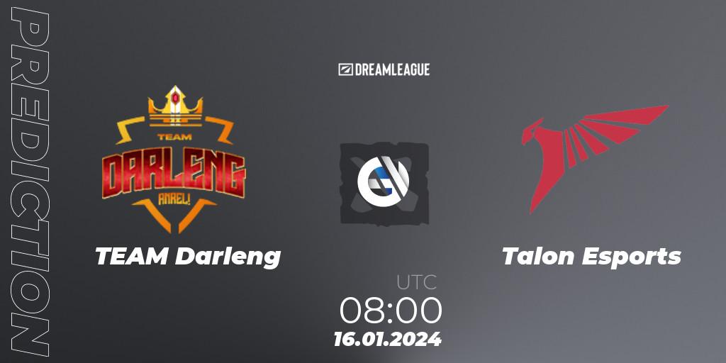 TEAM Darleng - Talon Esports: прогноз. 16.01.2024 at 08:00, Dota 2, DreamLeague Season 22: Southeast Asia Closed Qualifier