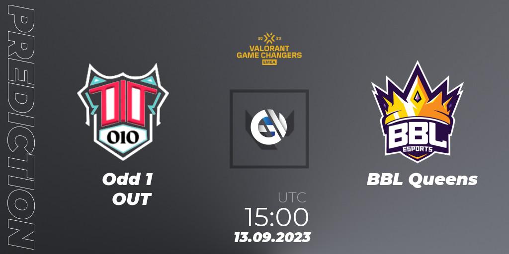 Odd 1 OUT - BBL Queens: прогноз. 13.09.2023 at 18:00, VALORANT, VCT 2023: Game Changers EMEA Stage 3 - Group Stage