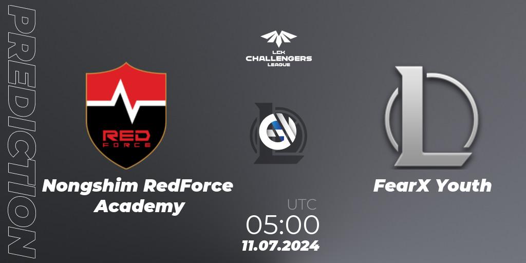 Nongshim RedForce Academy - FearX Youth: прогноз. 11.07.2024 at 05:00, LoL, LCK Challengers League 2024 Summer - Group Stage