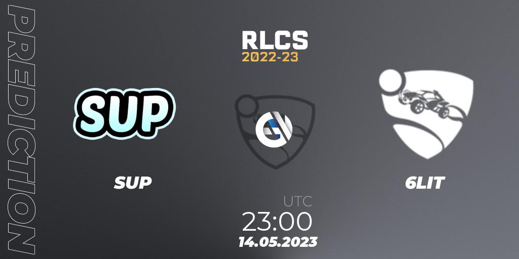 SUP - 6LIT: прогноз. 14.05.2023 at 23:00, Rocket League, RLCS 2022-23 - Spring: North America Regional 2 - Spring Cup: Closed Qualifier