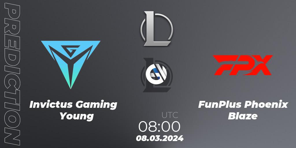 Invictus Gaming Young - FunPlus Phoenix Blaze: прогноз. 08.03.2024 at 08:00, LoL, LDL 2024 - Stage 1