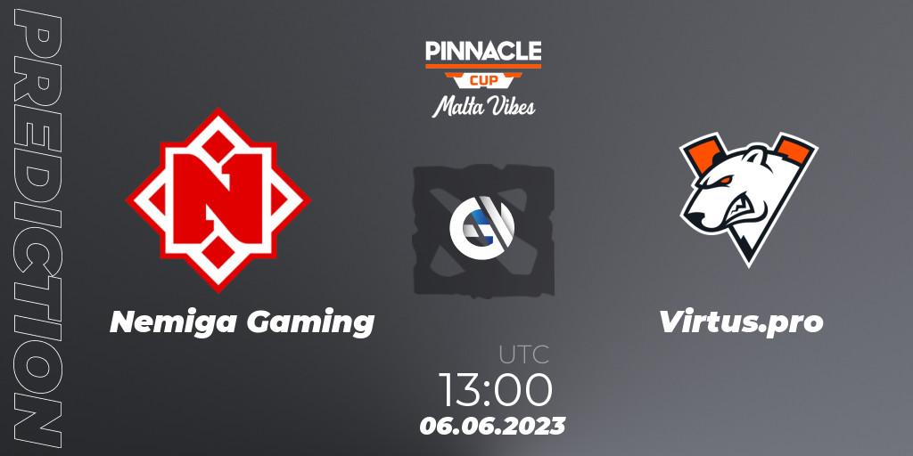 Nemiga Gaming - Virtus.pro: прогноз. 06.06.2023 at 11:00, Dota 2, Pinnacle Cup: Malta Vibes #2