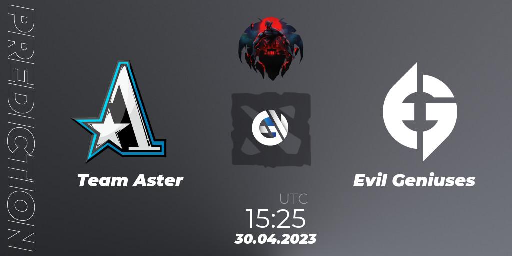 Team Aster - Evil Geniuses: прогноз. 30.04.23, Dota 2, The Berlin Major 2023 ESL - Group Stage