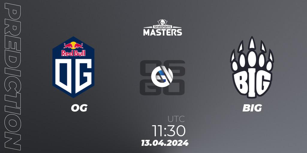 OG - BIG: прогноз. 13.04.24, CS2 (CS:GO), Skyesports Masters 2024