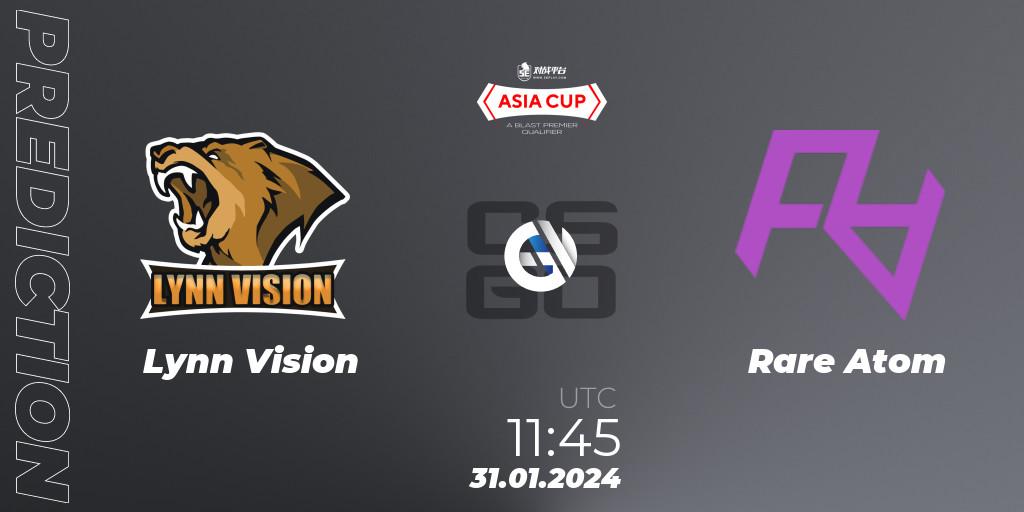 Lynn Vision - Rare Atom: прогноз. 31.01.24, CS2 (CS:GO), 5E Arena Asia Cup Spring 2024 - BLAST Premier Qualifier