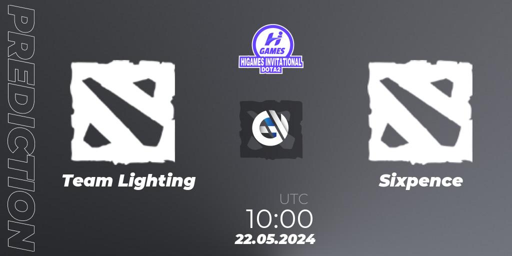 Team Lighting - Sixpence: прогноз. 22.05.2024 at 10:00, Dota 2, HiGames Invitational