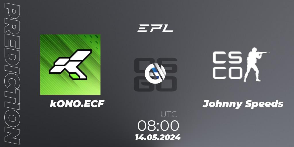 kONO.ECF - Johnny Speeds: прогноз. 14.05.2024 at 08:30, Counter-Strike (CS2), European Pro League Season 17: Division 2