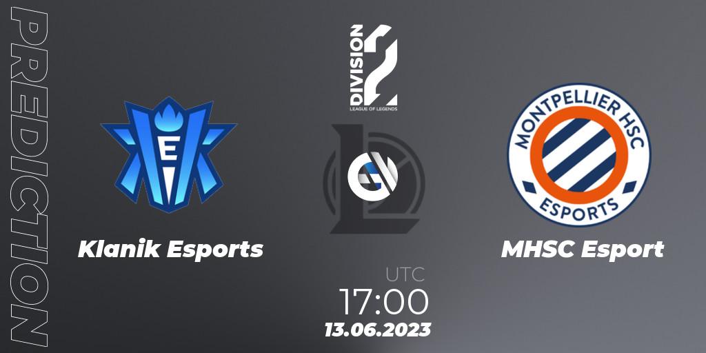 Klanik Esports - MHSC Esport: прогноз. 13.06.23, LoL, LFL Division 2 Summer 2023 - Group Stage