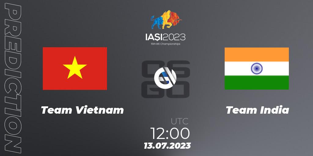 Team Vietnam - Team India: прогноз. 13.07.2023 at 12:00, Counter-Strike (CS2), IESF Asian Championship 2023
