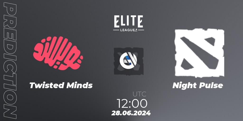 Twisted Minds - Night Pulse: прогноз. 28.06.2024 at 12:00, Dota 2, Elite League Season 2: Western Europe Closed Qualifier