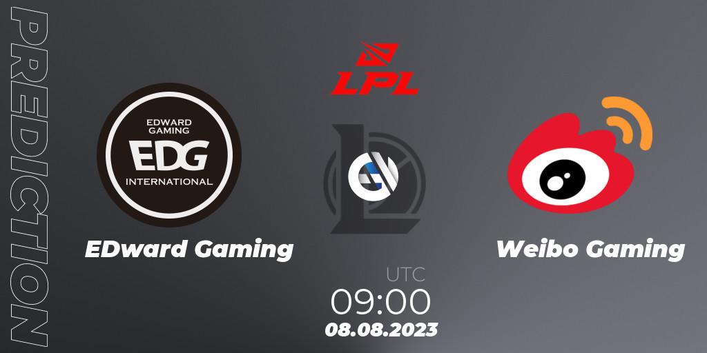EDward Gaming - Weibo Gaming: прогноз. 08.08.2023 at 09:00, LoL, LPL Regional Finals 2023