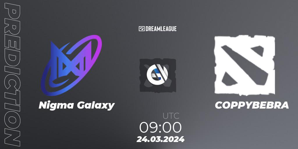 Nigma Galaxy - COPPYBEBRA: прогноз. 24.03.24, Dota 2, DreamLeague Season 23: MENA Closed Qualifier