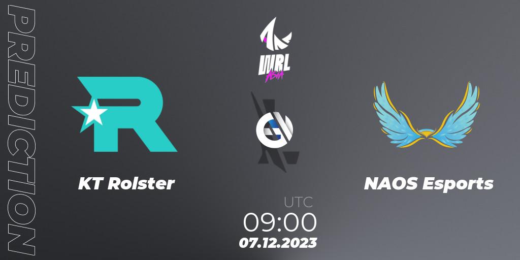 KT Rolster - NAOS Esports: прогноз. 07.12.23, Wild Rift, WRL Asia 2023 - Season 2 - Regular Season