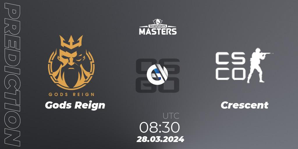 Gods Reign - Crescent: прогноз. 28.03.2024 at 08:30, Counter-Strike (CS2), Skyesports Masters 2024: Indian Qualifier