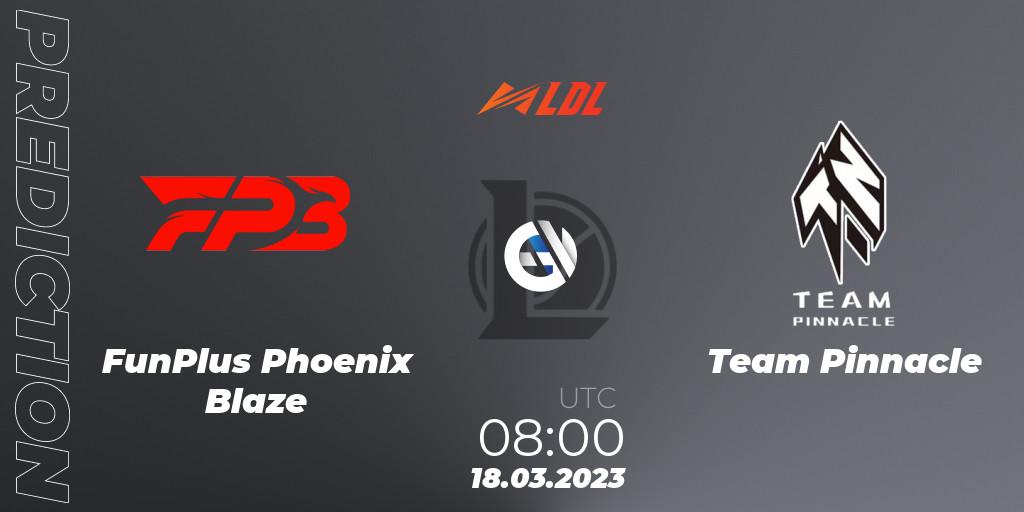 FunPlus Phoenix Blaze - Team Pinnacle: прогноз. 18.03.2023 at 09:30, LoL, LDL 2023 - Regular Season