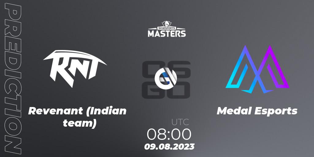 Revenant (Indian team) - Medal Esports: прогноз. 09.08.2023 at 08:00, Counter-Strike (CS2), Skyesports Masters 2023: Regular Season