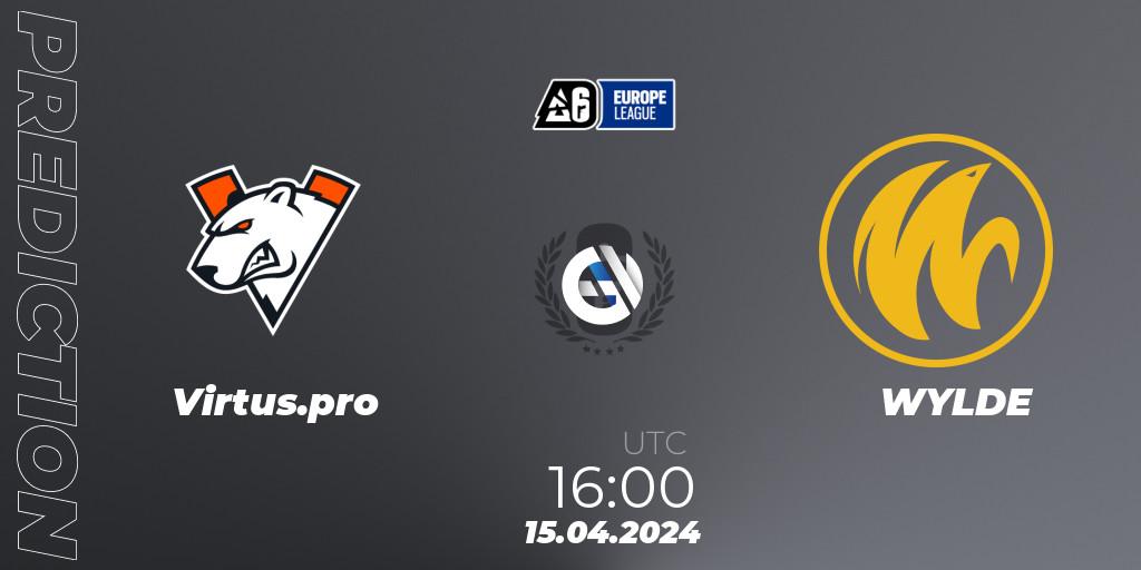 Virtus.pro - WYLDE: прогноз. 15.04.2024 at 17:00, Rainbow Six, Europe League 2024 - Stage 1