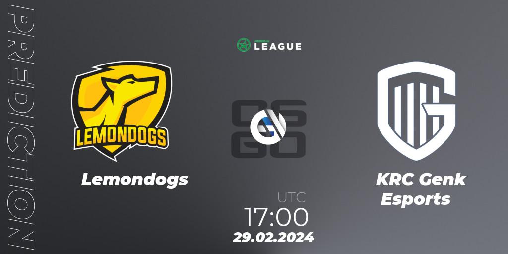 Lemondogs - KRC Genk Esports: прогноз. 29.02.24, CS2 (CS:GO), ESEA Season 48: Advanced Division - Europe
