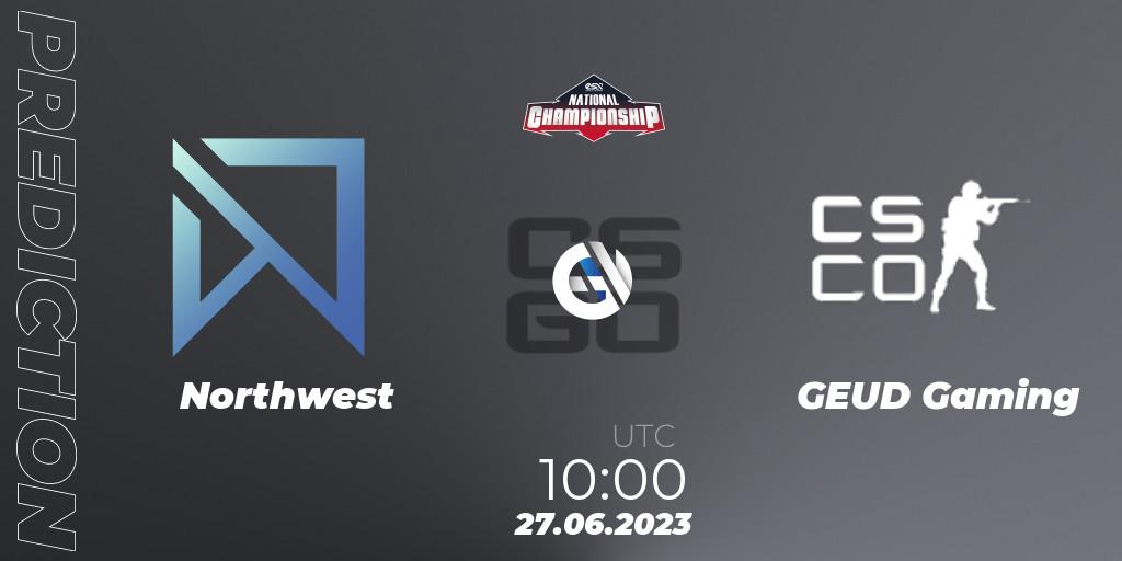 Northwest - GEUD Gaming: прогноз. 27.06.2023 at 10:15, Counter-Strike (CS2), ESN National Championship 2023