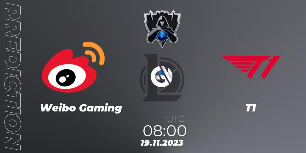 Weibo Gaming - T1: прогноз. 19.11.2023 at 08:45, LoL, Worlds 2023 LoL - Finals