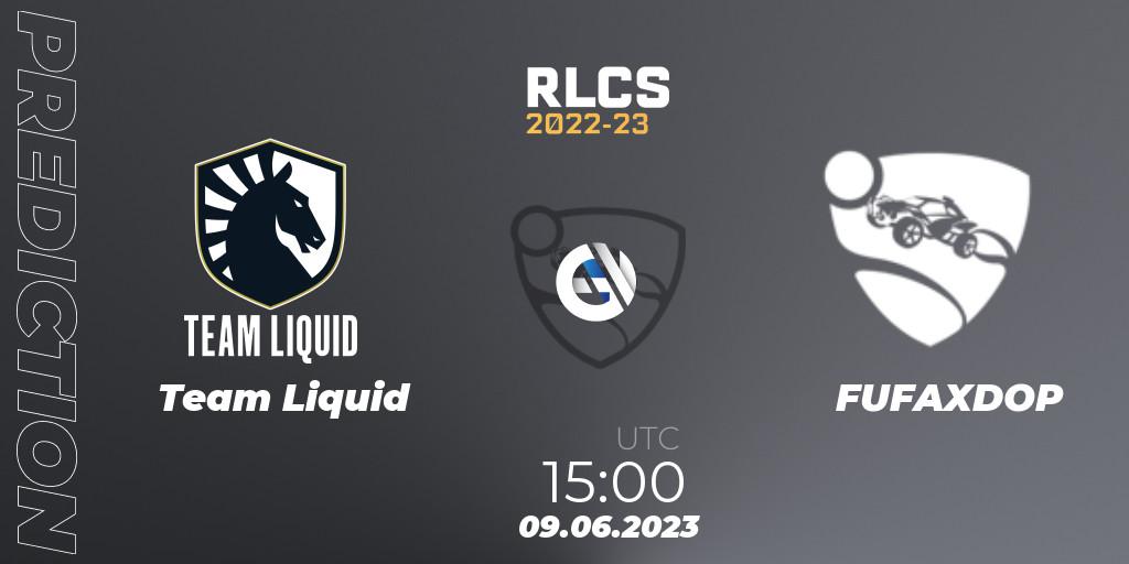 Team Liquid - FUFAXDOP: прогноз. 09.06.2023 at 15:00, Rocket League, RLCS 2022-23 - Spring: Europe Regional 3 - Spring Invitational