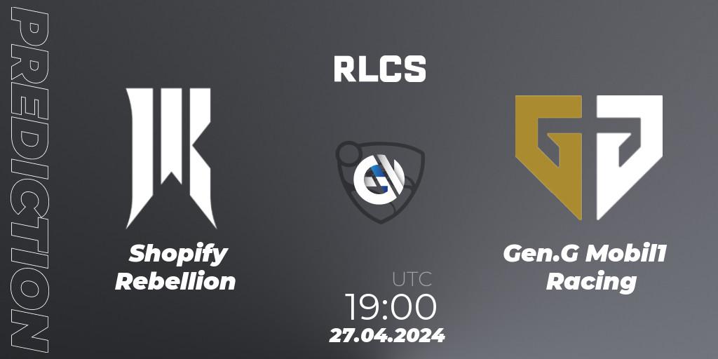 Shopify Rebellion - Gen.G Mobil1 Racing: прогноз. 27.04.2024 at 18:45, Rocket League, RLCS 2024 - Major 2: NA Open Qualifier 4