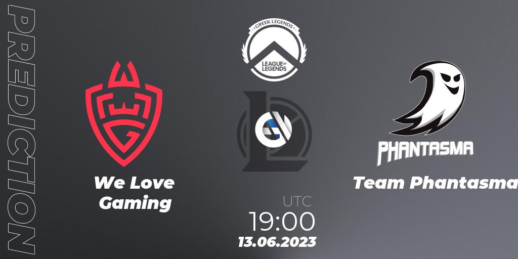 We Love Gaming - Team Phantasma: прогноз. 13.06.2023 at 19:00, LoL, Greek Legends League Summer 2023