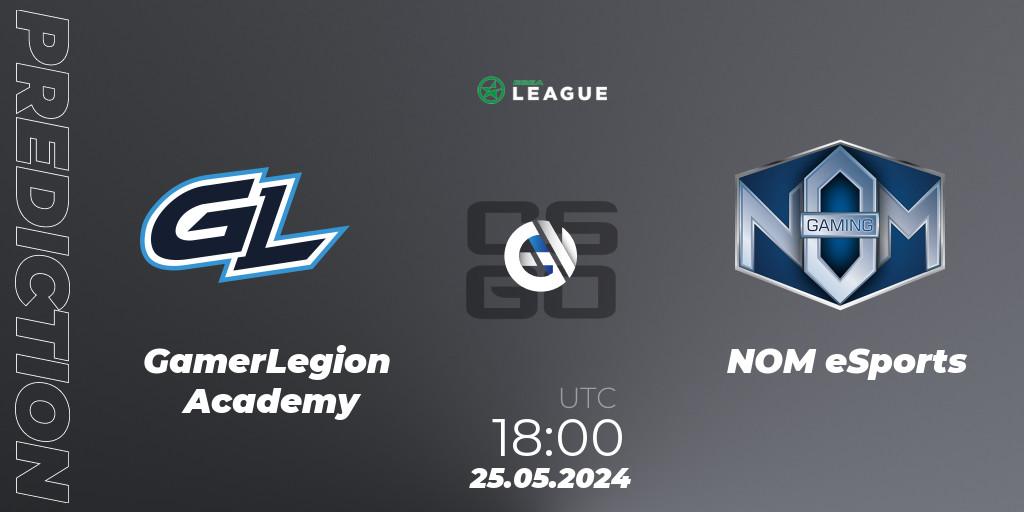 GamerLegion Academy - NOM eSports: прогноз. 25.05.2024 at 18:00, Counter-Strike (CS2), ESEA Season 49: Advanced Division - Europe
