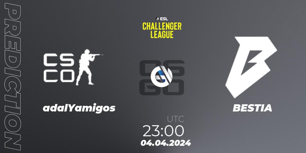 adalYamigos - BESTIA: прогноз. 05.04.24, CS2 (CS:GO), ESL Challenger League Season 47: South America