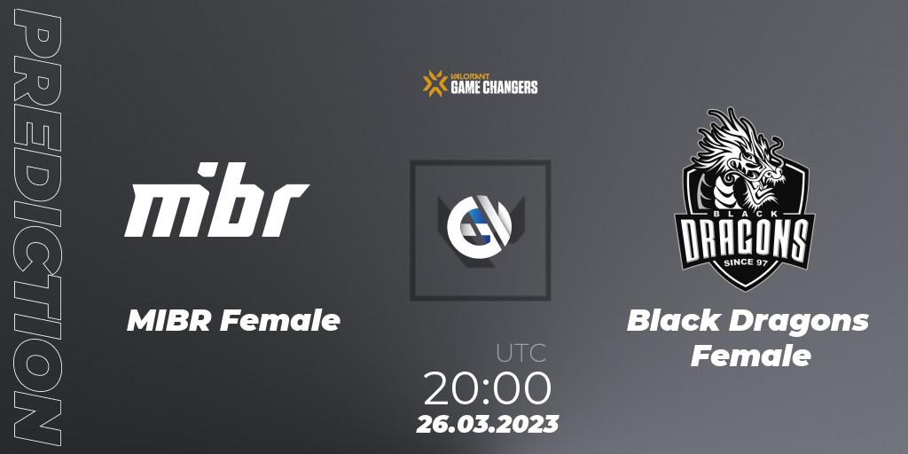 MIBR Female - Black Dragons Female: прогноз. 26.03.23, VALORANT, VCT 2023: Game Changers Brazil Series 1