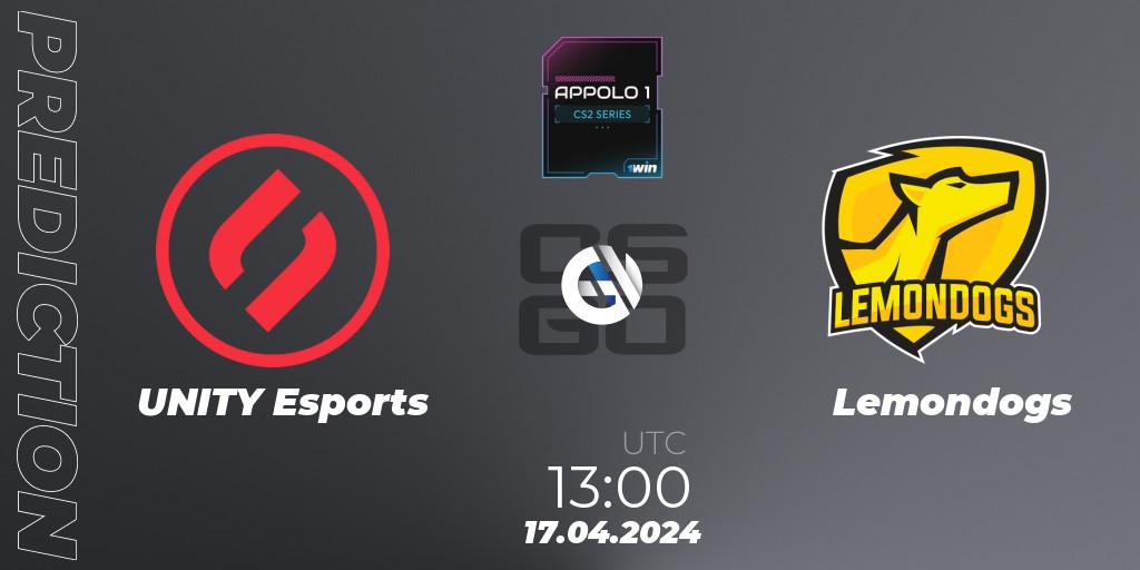 UNITY Esports - Lemondogs: прогноз. 17.04.2024 at 13:00, Counter-Strike (CS2), Appolo1 Series: Phase 1